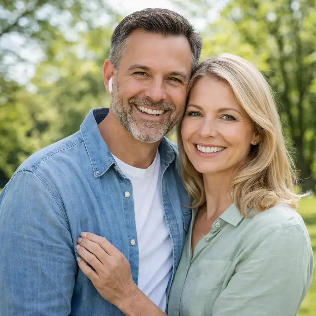 Couple representing improved sexual function and intimacy after TRT at Tactus Health Georgia